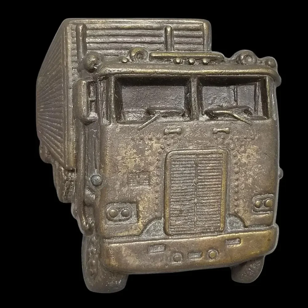 Vintage Belt Buckle Tractor‎ Trailer 18-Wheeler Big Rig Truck Long Distance Haul